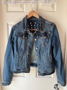 Aqua Studded Blue Denim Jacket